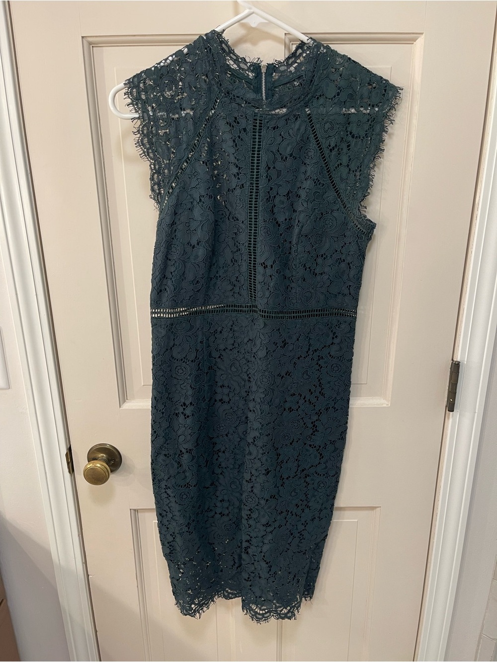 Bardot Dark Green Lace Midi Dress